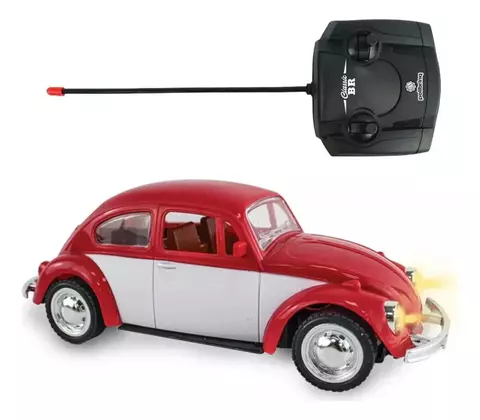 Carrinho Controle Remoto Fusca INTEGRADO Cor:Vermelho