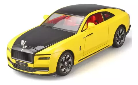 Miniatura Rolls-royce Spectre 1/24 Som/led Presente Amarelo