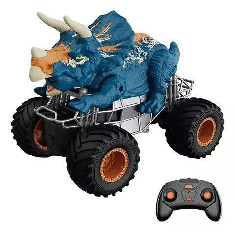 Miniatura Rc Controle Remoto Triceratops 20cm Spray Fumaça