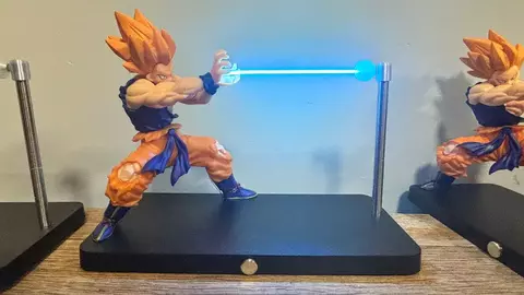 Luminária Magnetica De Led Goku Super Sayajin Kamehameha Dra - comprar online