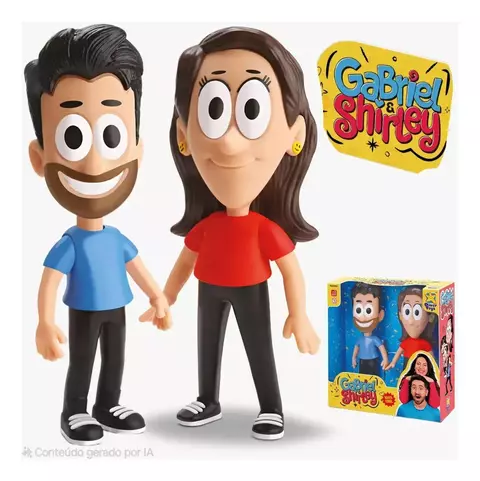 Bonecos Gashi Gabriel E Shirley Youtubers Em Vinil Macio - comprar online
