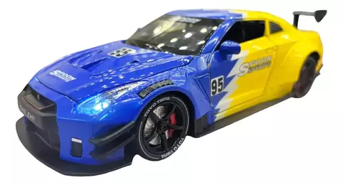 Miniatura Nissan Skyline Gtr R35 Luzes/som 1/24 Lbwk Fumaça