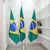 Imagem do Suporte De Chão Para Bandeira Com 3 Mastros Alumínio 28mm BSAL03