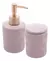 Conjunto 2 Peças para Banheiro de Cerâmica Leaf Nude - Wolff