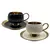 Jogo para Café Thari – 8 Peças em New Bone China com Borda Dourada 120ml - comprar online