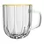 Canecas Refinatto – Jogo com 6 Unidades em Cristal Ecológico com Borda Dourada 280ml - comprar online