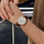 Reloj Minimalista Café Correa de Cuero Vita Oro Rosato 40mm - tienda en línea