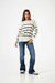 Sweater Rayado Con Tajo