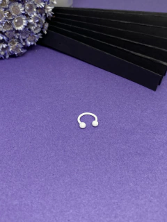 Piercing Ferradura Basico Branco - comprar online