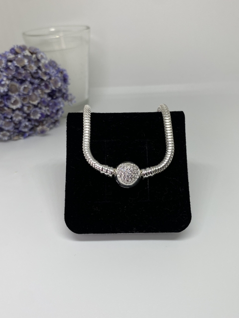 Pulseira para Berloques - Coração Cravejado - comprar online