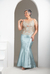 Vestido de Festa Meio Bordado Azul Serenity