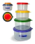 Set X 4 Contenedores Redondos Arcoiris Art 554 Colombraro