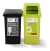 Cesto De Residuos Reciclaje 60 Lts Tapa Plana Y Buzon X2