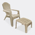 Sillon/reposera Country Con Apoya Pie Plastico Colombraro - tienda online
