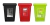 Cesto Residuos Reciclado 55 Lts Tapa Plana X 3u Colombraro - tienda online