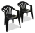 Silla Plastica Linea Verona Grande X2 Unidades Colombraro