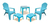 Sillon C/apoyapie Country X2+ Mesita Barcelona - Colombraro - tienda online