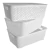Cesto / Canasto Plastico Ratan Mediano Bajo X 3 Un. Art. 992 - comprar online