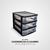 Cajonera Frente A4 3 Cajones C/tapa - comprar online