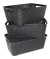 Cesto / Canasto Plastico Ratan Mediano Bajo X 3 Un. Art. 992 - tienda online