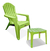 Sillon Plastico Country + Mesita Barcelona - Colombraro