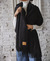 Ruana Negra 100% Lana de Llama y Oveja - comprar online