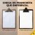 Prancheta Plástica A4 Ofício Preta com Clipe Resistente para Documentos Escritório Escola e Desenho