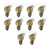 Kit 10 Lâmpadas Bolinha Filamento Led Âmbar 4w 2200k Bivolt