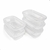 Kit 6x Pote para Micro-ondas com Tampa - 270ml Transparente