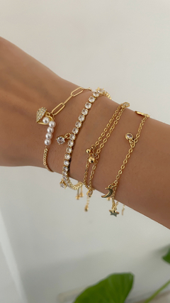 Pulsera ajustable Pearl Heartbeat - Mjaccesorios