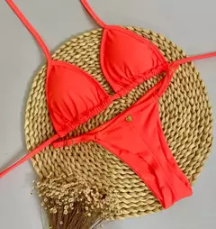 Biquíni fita laranja neon