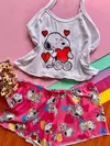 BABYDOLL SUEDE ESTAMPADO INFANTIL