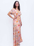 Vestido Longo Estampado Transpassado Adulto - comprar online
