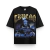 Remera negra con estampa en DTF de Trueno