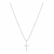 Colar Feminino Veneziana Com Pingente Cruz Prata 925