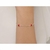 Pulseira De Prata Com Pedra Zirconia Vermelha Redonda 19cm - comprar online