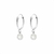 Brinco Argola Feminina Com Pedra Prata 925