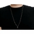 Corrente De Prata Masculina 925 70cm Fina Pingente Letra L Cor Prateado