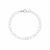 Pulseira Infantil Delicada Elo Coração 15cm Ajustável Prata