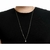 Cordão Masculino 70 Cm Prata 925 Com Pingente Letra B