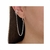 Brinco Com Corrente E Piercing Fake Argola Prata 925 - comprar online