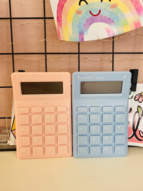 Calculadora Eletrônica Rosa e Azul
