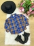 Camisa Infantil Xadrez Junina Azul - loja online