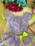 Conjunto Junino Banana Club Xadrez Lilas