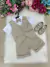 Conjunto Social Miss Cherry Colete Bege