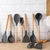 Conjunto Utensílios de Cozinha 19 Peças Com Tábua em Silicone Espátula Faca Tesoura na internet