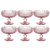Jogo C/ 6 Taças de Sobremesa Versalhes Rosa 310ml Cozinha Restaurante Mesa Posta