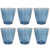 Jogo C/ 6 Copos de Virdro Rings 260ml Resistente Bebidas Drinks Suco Água Varias Cores - Utilizatto
