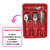 Kit C/ 6 Colher Sobremesa Talher Aço Inox Vermelho Para Restaurante, Casa, Bar, Hotel Linha Canadá - loja online