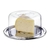 Porta Queijo Redondo Bandeja Inox com Cúpula de Acrílico Queijeira Tampa - comprar online